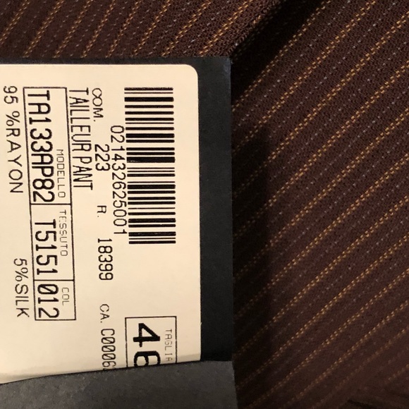 Tombolini Pin Stripe Blazer Sports Coat 46 Silk - Picture 5 of 7